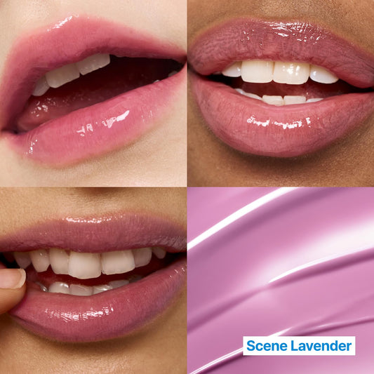 fwee 3D Changing Gloss lavender wand illustrates easy layering for mood-based looks