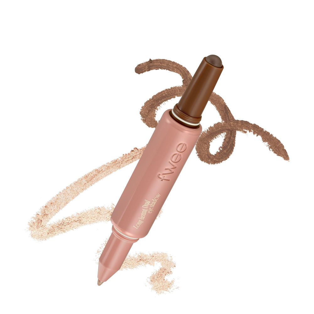 Fwee dual-color eye shadow swatch in Gloden Beige Shimmer for versatile looks.
