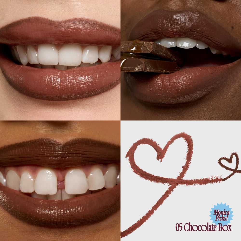 fwee Chocolate Box swatch displays rich brown pigmentation