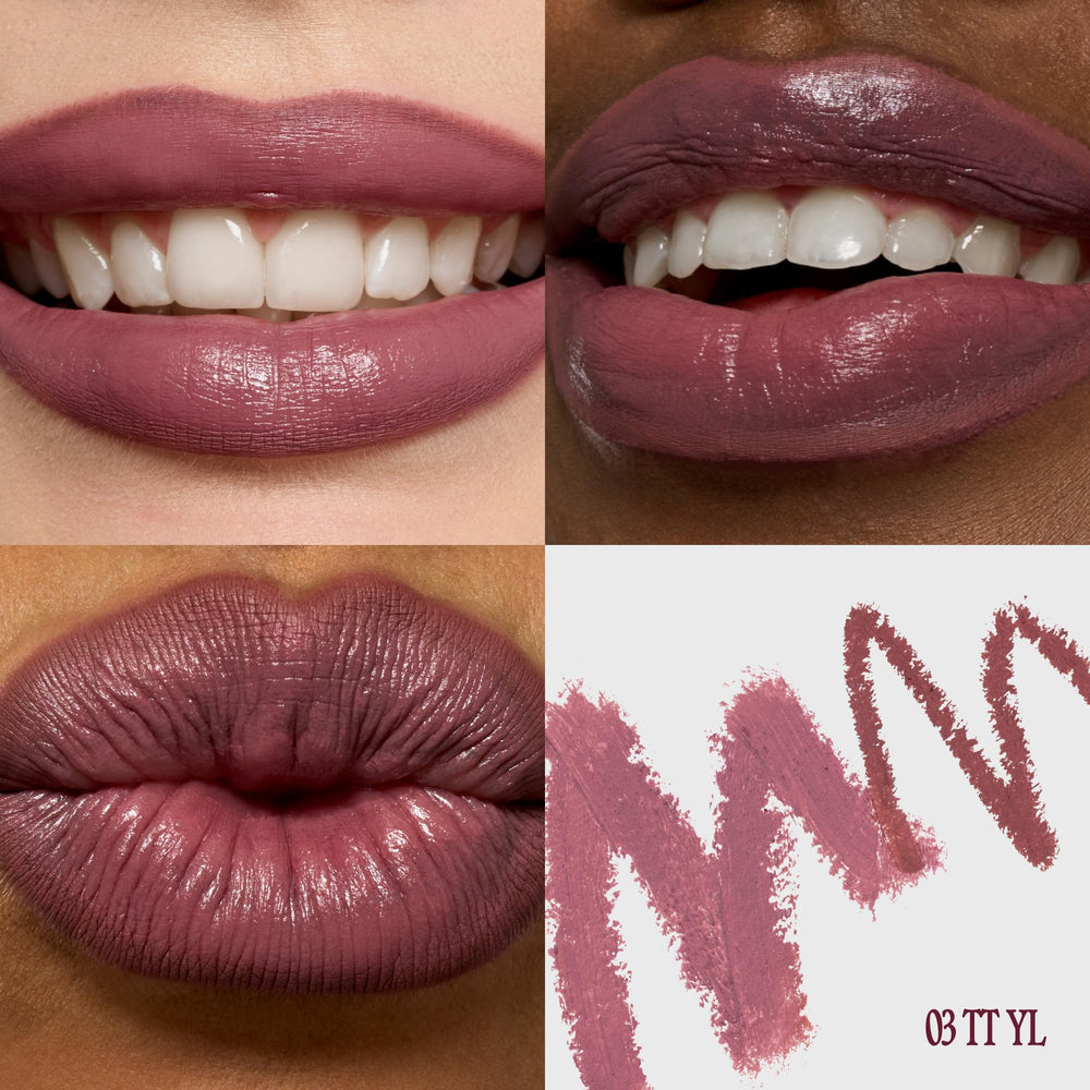Fwee mauve swatch demonstrates satin and matte finishes for versatile looks.