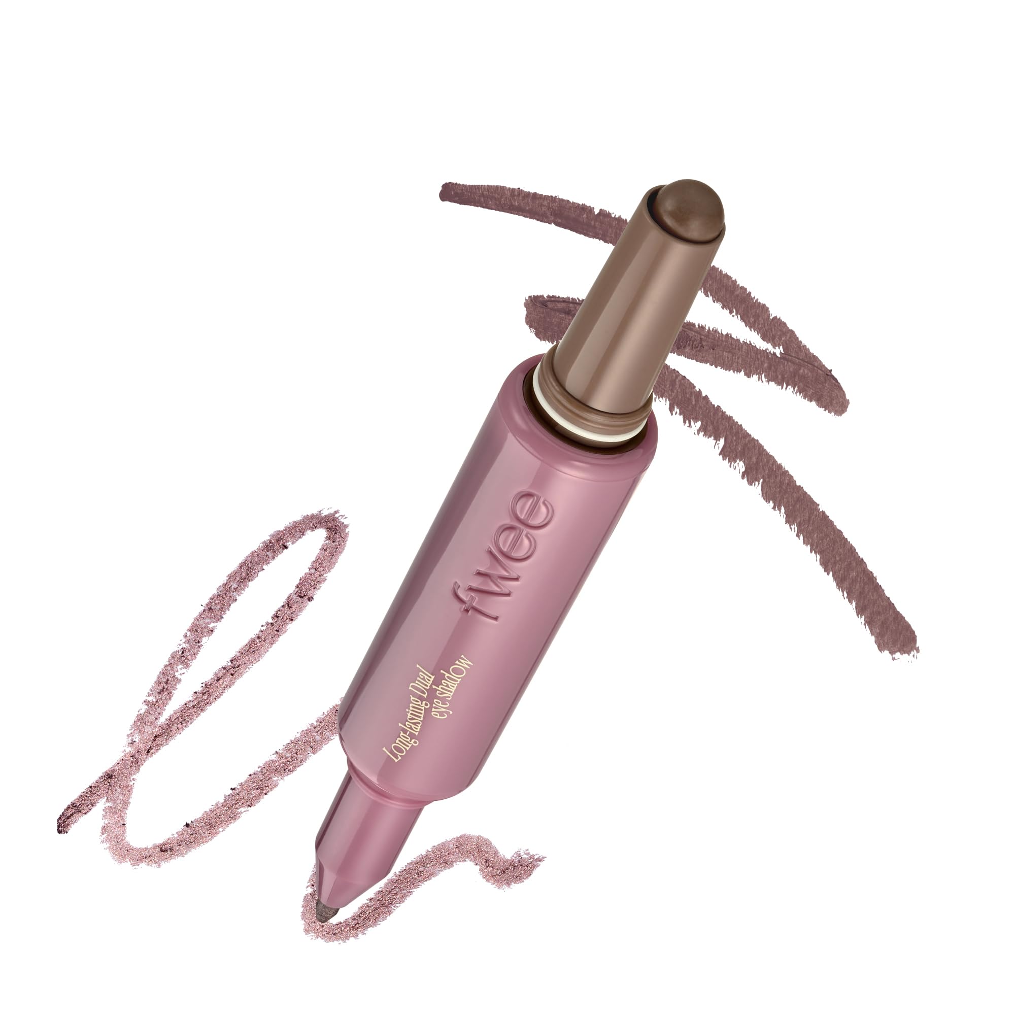 fwee dual-color eye shadow stick close-up shows grey shimmer for soft definition.