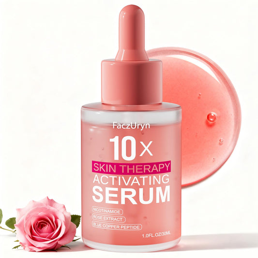 Fymiox Red Light Serum bottle highlighted for daily skincare routine and hydration