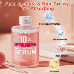 Rose extract visible in Fymiox serum bottle