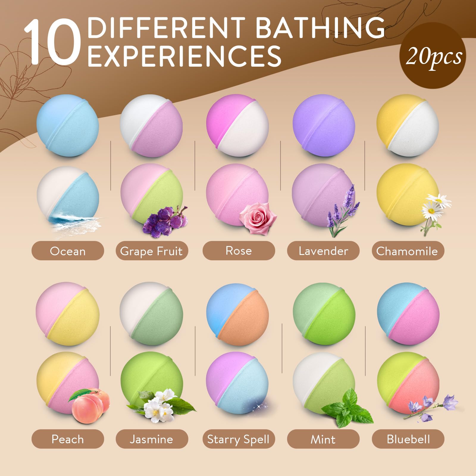 Fyo Tizmo peach scented bath bomb brightens mood during bath