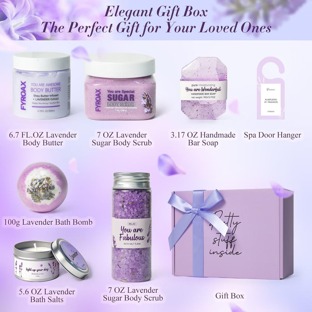 Fyroax lavender sugar body scrub nourishes and softens skin during a soothing routine.