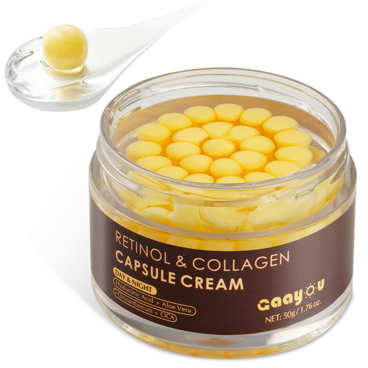 Gaayou Deep Retinol Capsule Cream bottle for anti-aging and firming benefits.