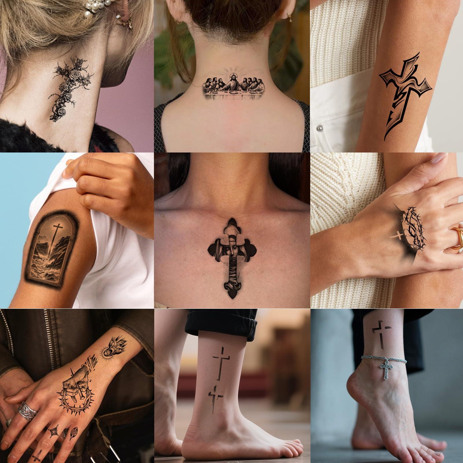Gabizafia waterproof tattoos ready for festivals, events, and photoshoots.