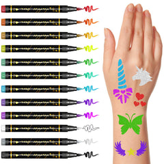 Gabizafia stencil pack with 160 designs enables quick, creative body art.