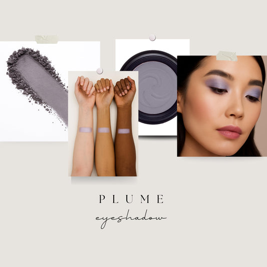 Gabriel Cosmetics Natural Plume swatches with day-to-night color options