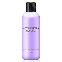 Gadcrystal Monomer Nail Liquid bottle pour for smooth nail extensions.
