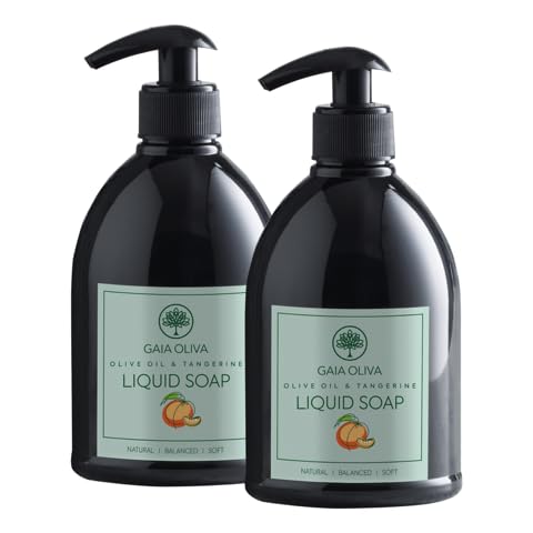GAIA Oliva hand soap bottle with tangerine lather for gentle moisturizing