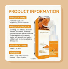 GALHJCZ turmeric facial cleanser foam-lather captures creamy foam for gentle cleansing.
