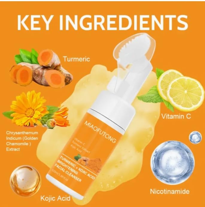 GALHJCZ turmeric cleanser ingredients-turmeric spotlights natural antioxidant-rich turmeric.