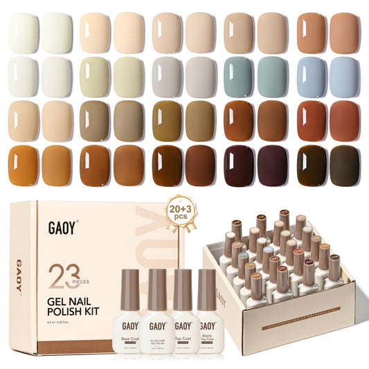 GAOY gel nail polish kit color assortment for at-home nail art and long-lasting shine.