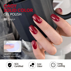 GAOY Berry Collection 60-second UV cure for fast, durable nails.