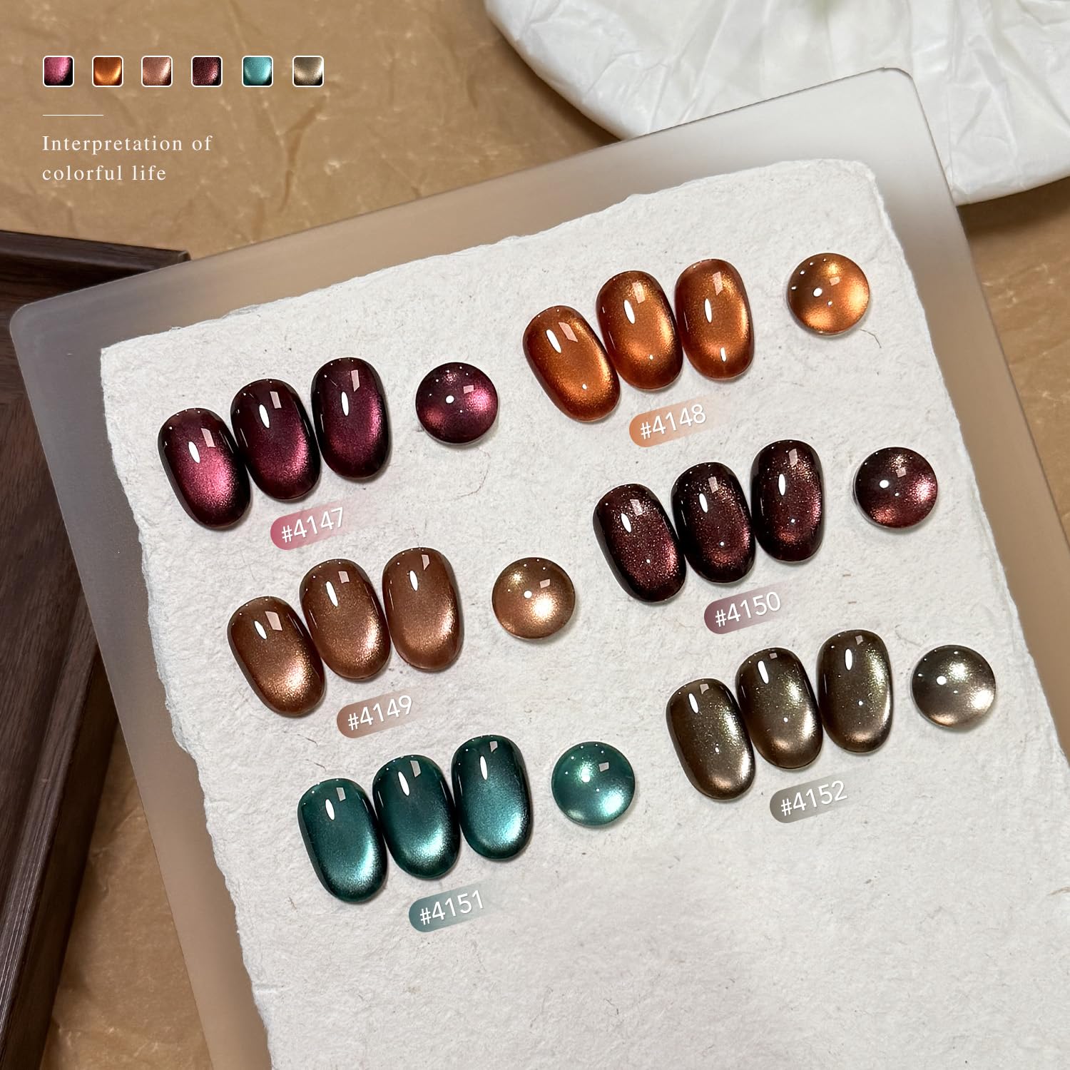 GAOY Cat Eye Magnet in action creating pattern on nails.