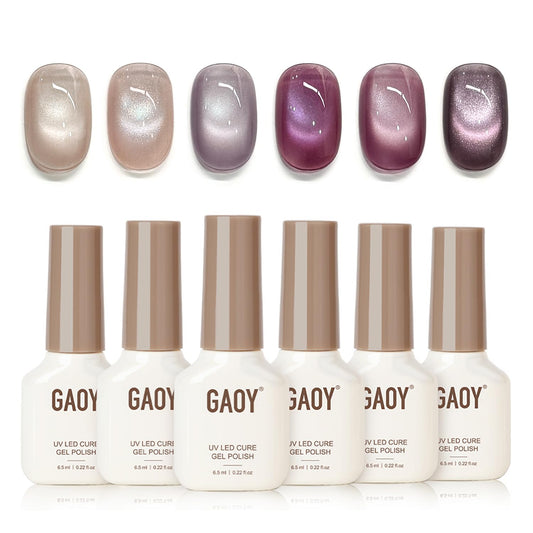 GAOY cat-eye magnet pattern for at-home manicure with customizable shimmer