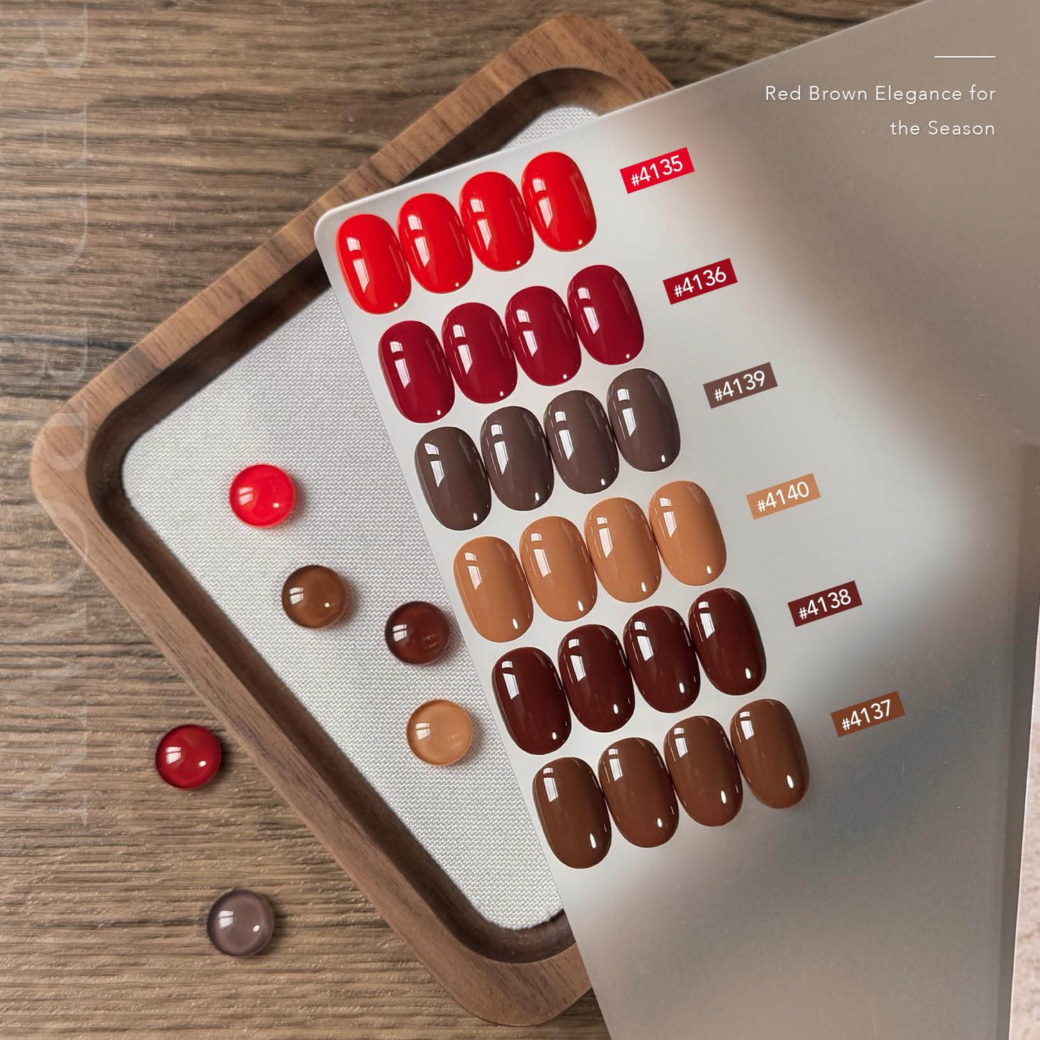 GAOY chocolate gel polish swatches for a warm, sophisticated look at home