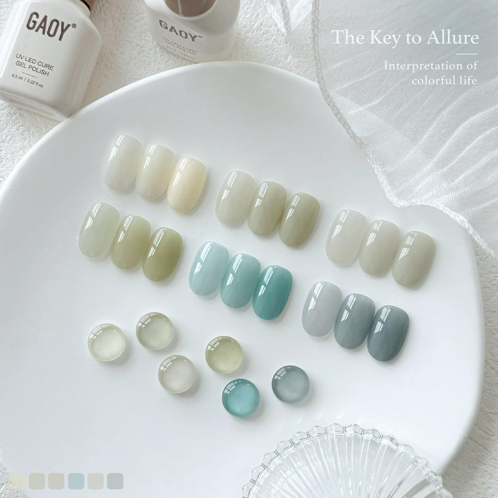 GAOY Coastal Breeze soft lavender lullaby for delicate pastel nails.