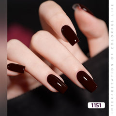 GAOY six-color gel nail polish bottles showing rich burgundy to wine red shades for vibrant nails.