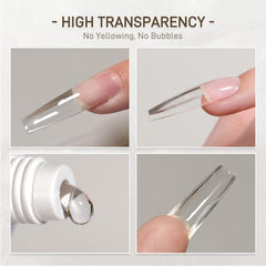 GAOY dual forms for poly gel aiding quick nail extensions.