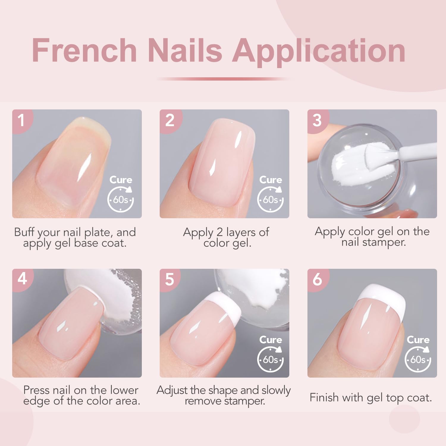 GAOY white polish bottle for classic French tip look