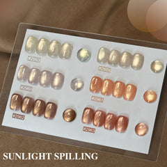 GAOY Glitter Cat Eye Brown polish bottle with warm, elegant depth.