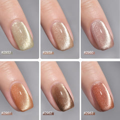GAOY Glitter Cat Eye Pink polish bottle adding playful luminous accents.
