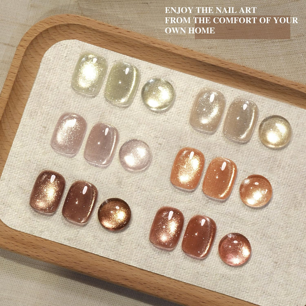 GAOY Glitter Cat Eye Set showing six colors for at‑home manicures.