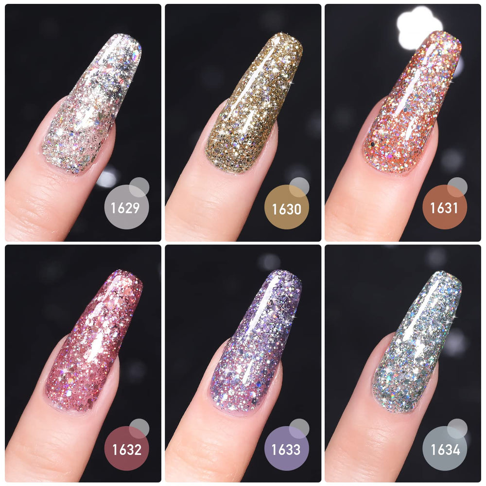 GAOY purple glitter gel polish offers bold accent color