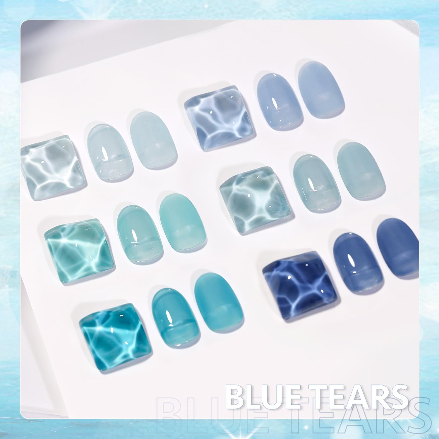 GAOY Jelly Blue bottle six-pack ensures versatile at home nail art experiments