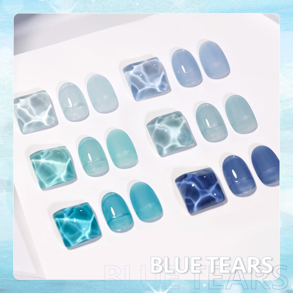 GAOY Jelly Blue bottle six-pack ensures versatile at home nail art experiments