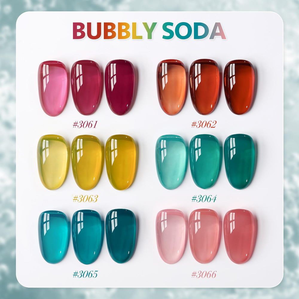 GAOY Jelly Gel Nail Polish Kit with six colors for mix-and-match nail art.