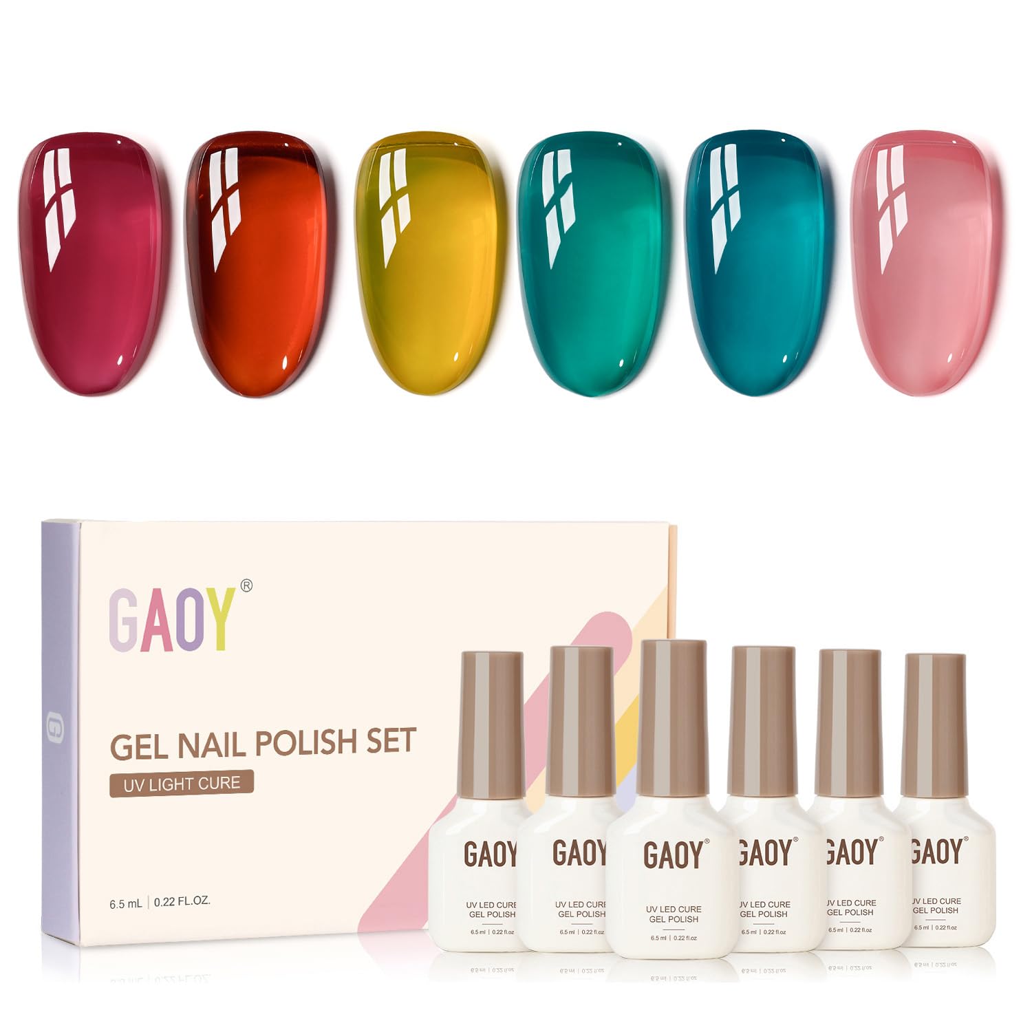 GAOY Jelly Gel Polish Pink for at-home manicures with sheer versatility.