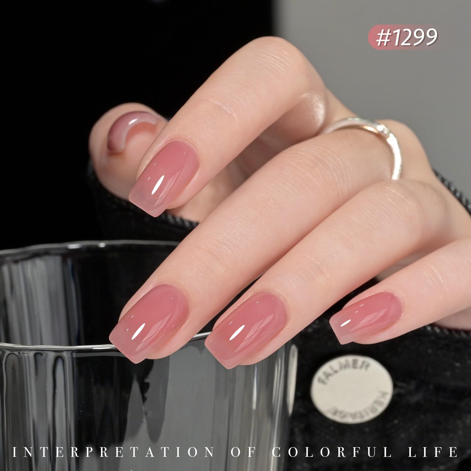 GAOY Jelly Nude Sheer Brown gel polish for warm, earthy tones and depth.