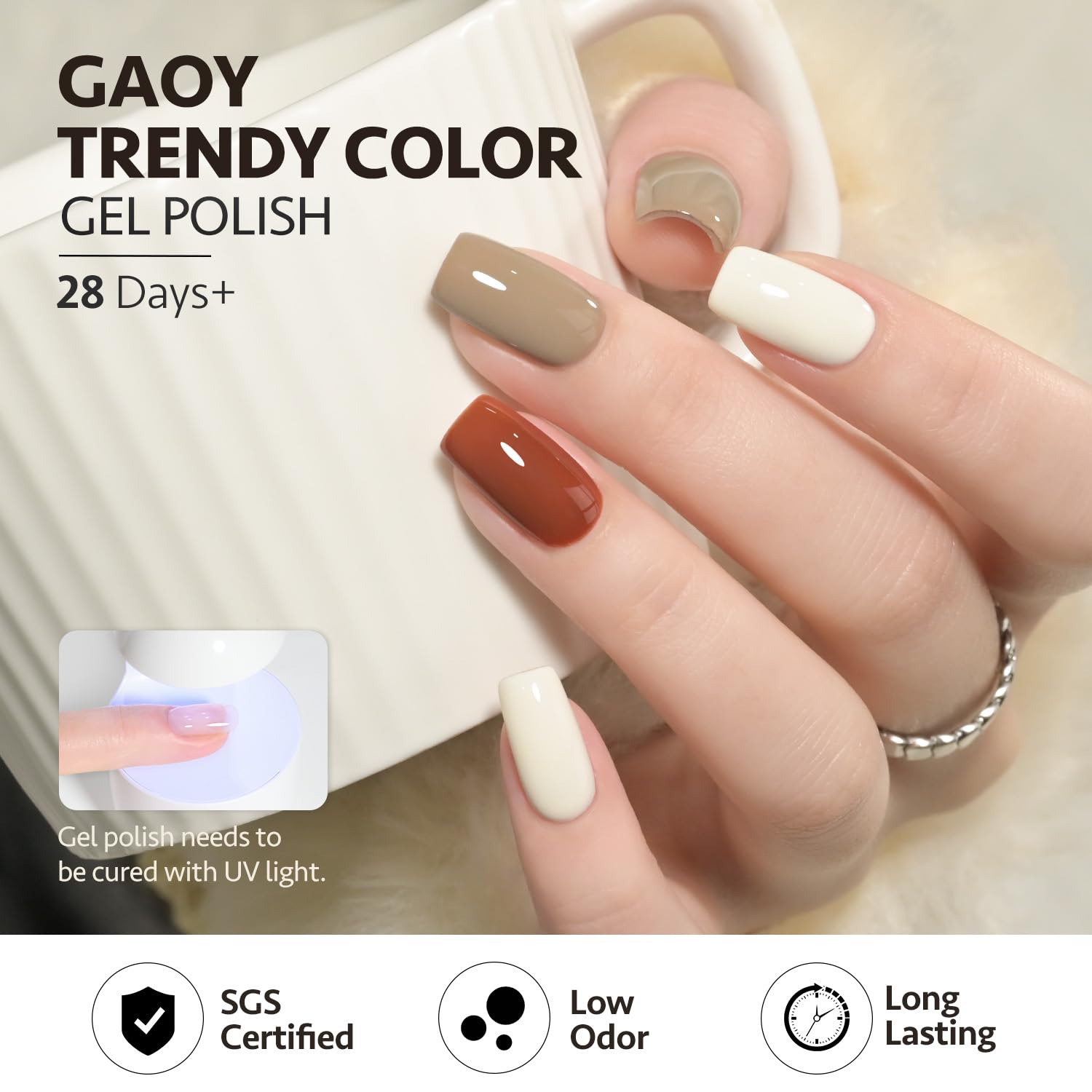 GAOY matte top coat bottle for a velvety, winter-ready look.