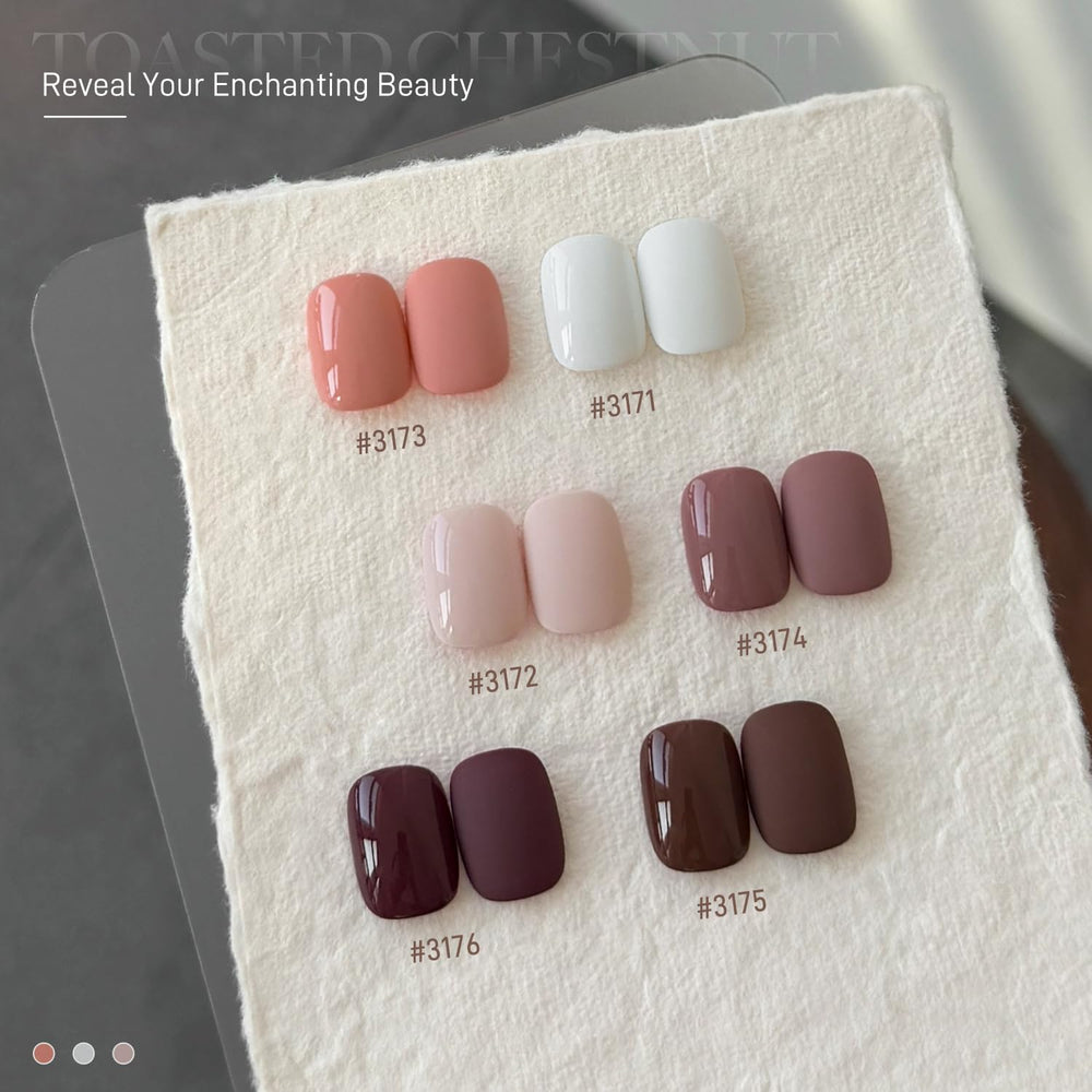 GAOY Mauve gel polish set ideal for quick six-shade manicure at home