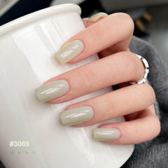 GAOY Milky Green Gel Nail Polish adds a fresh tint for nail art