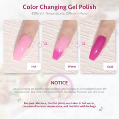 GAOY six mood-changing gel polish bottles for at-home nail art.