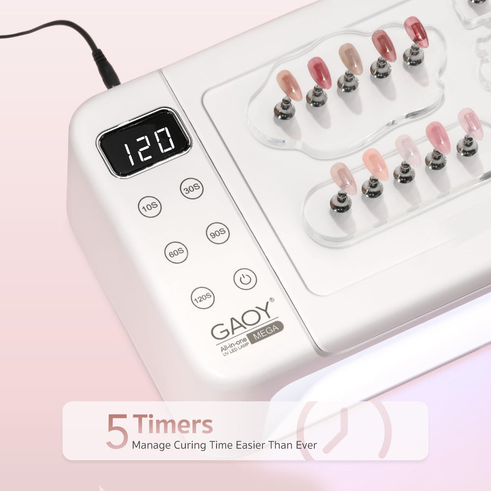 GAOY nail curing lamp arm rest feature supports comfortable manicures