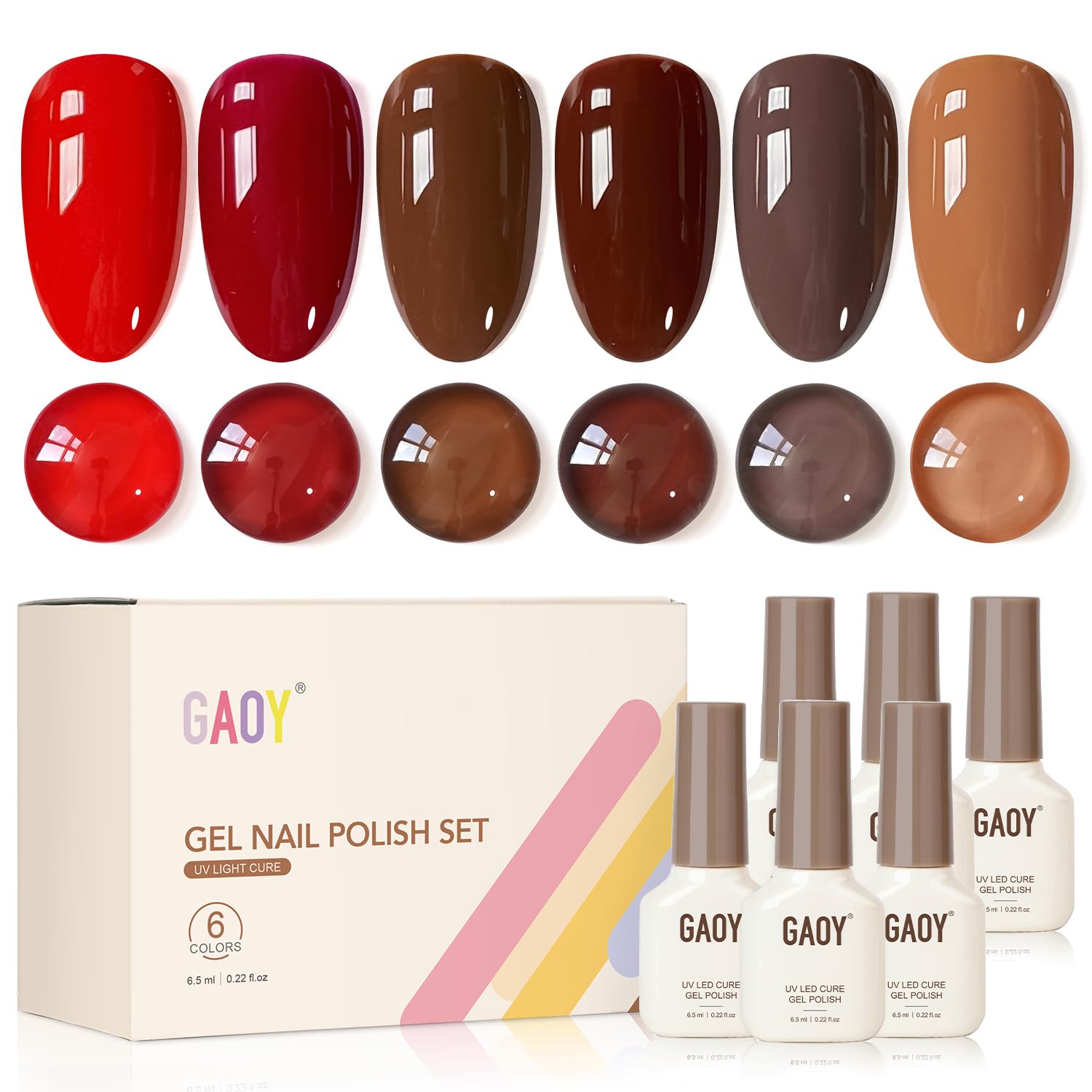 GAOY gel polish set packshot for easy at-home salon-quality manicures