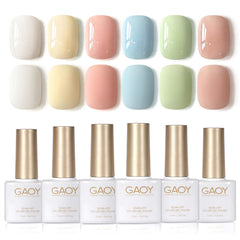 GAOY Pastel Spring gel polish blue bottle for at-home manicure with long-lasting shine