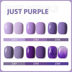 GAOY glitter gel shades that pair with top coats for glossy or matte looks.