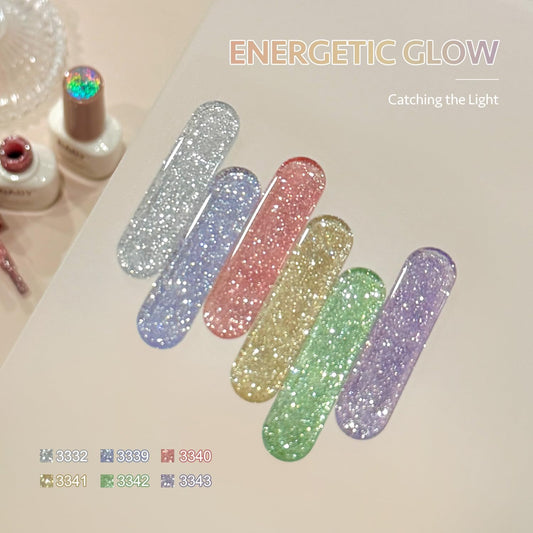 GAOY Reflective Glitter Gel Silver swatch with diamond-like shimmer in daylight.