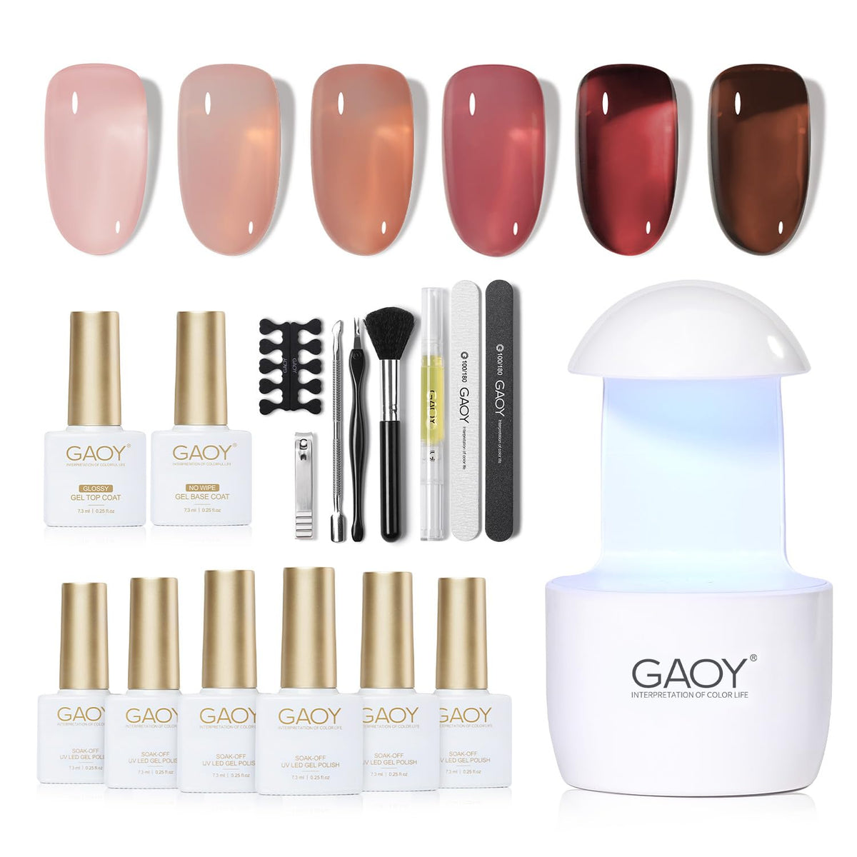 GAOY Rose Garden gel color collection offers versatile shades for at-home manicures.