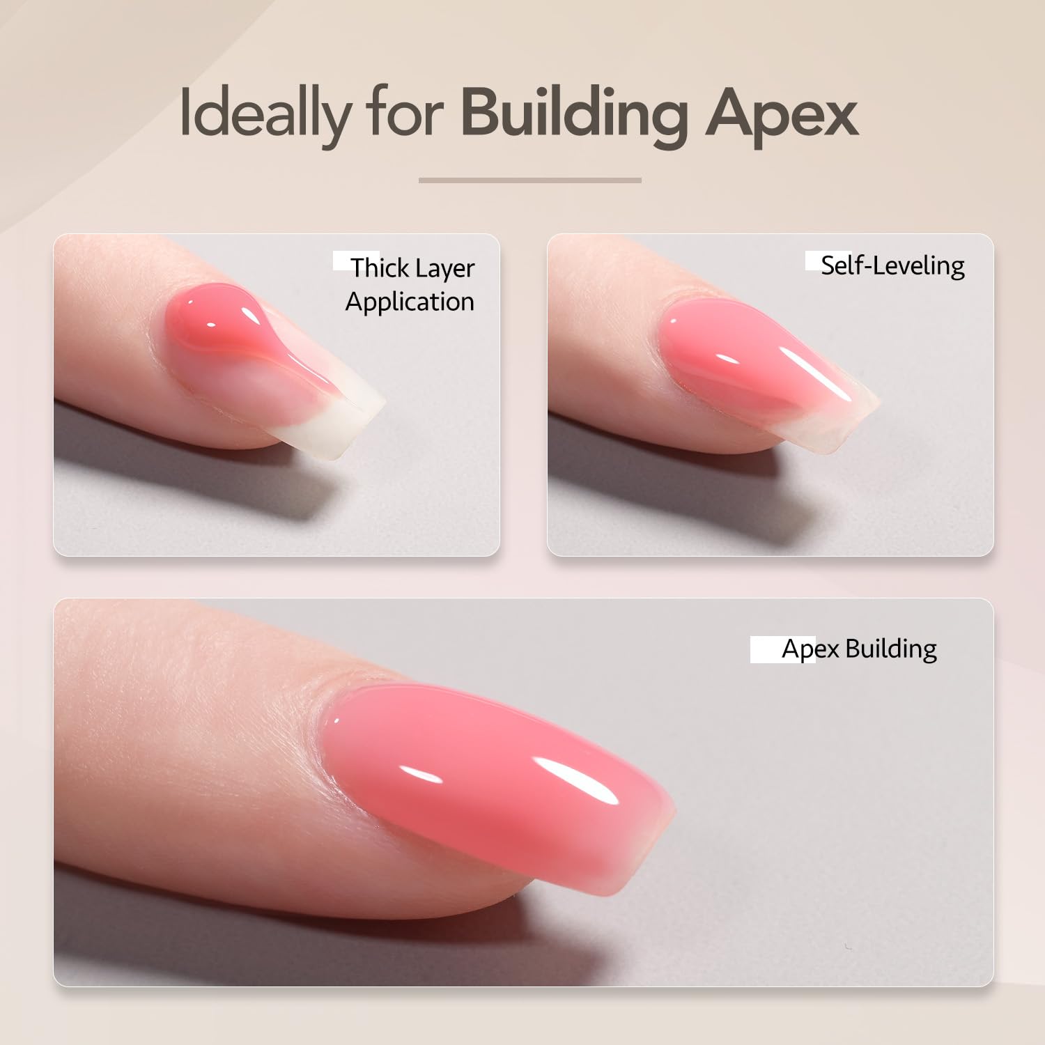 GAOY application step image shows thin base gel layer for smooth coverage
