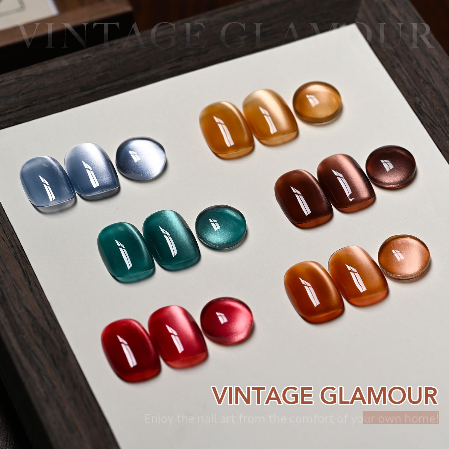GAOY Silk Glitter Cat Eye Set packaging highlights six color options.