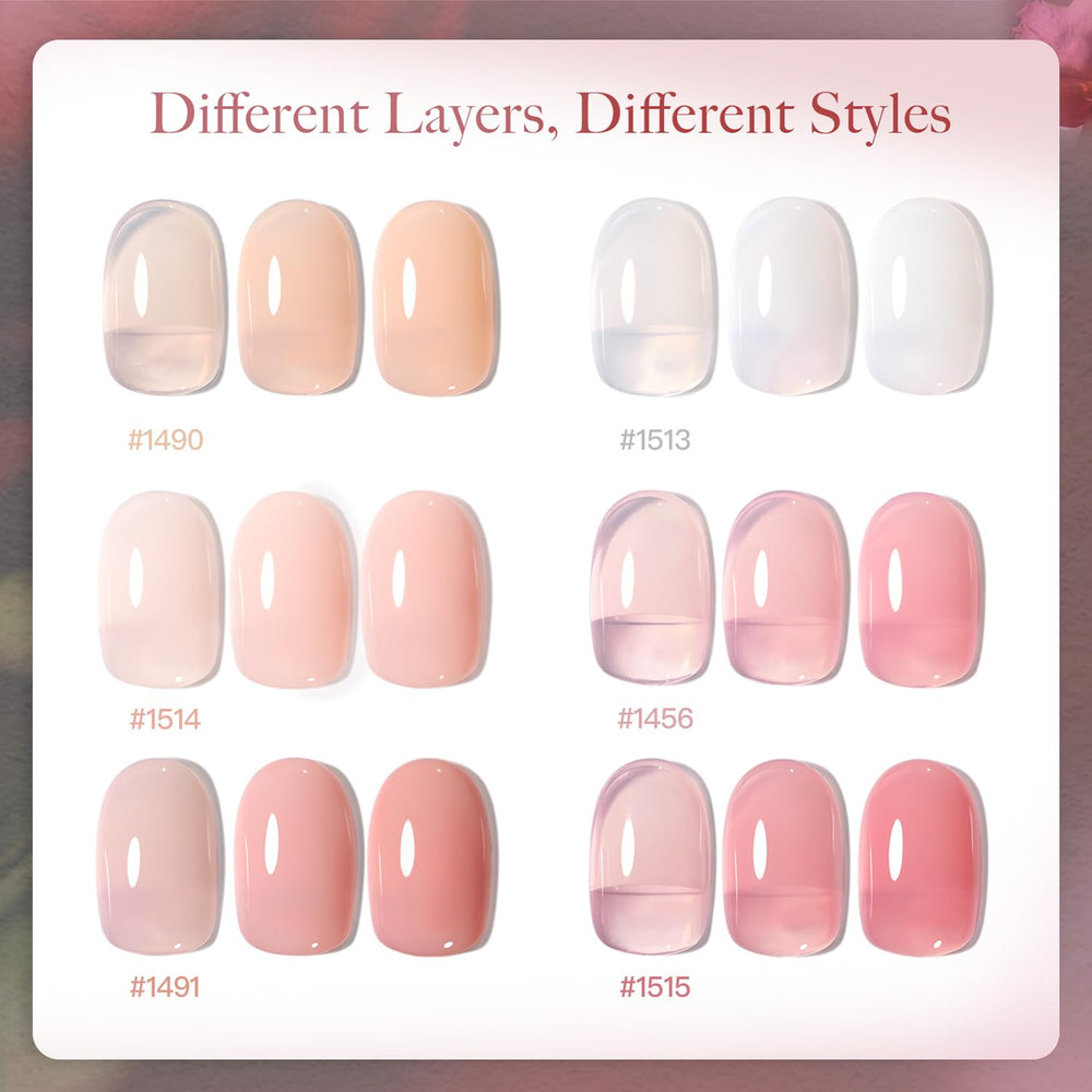 GAOY six-color gel palette for versatile nail designs.