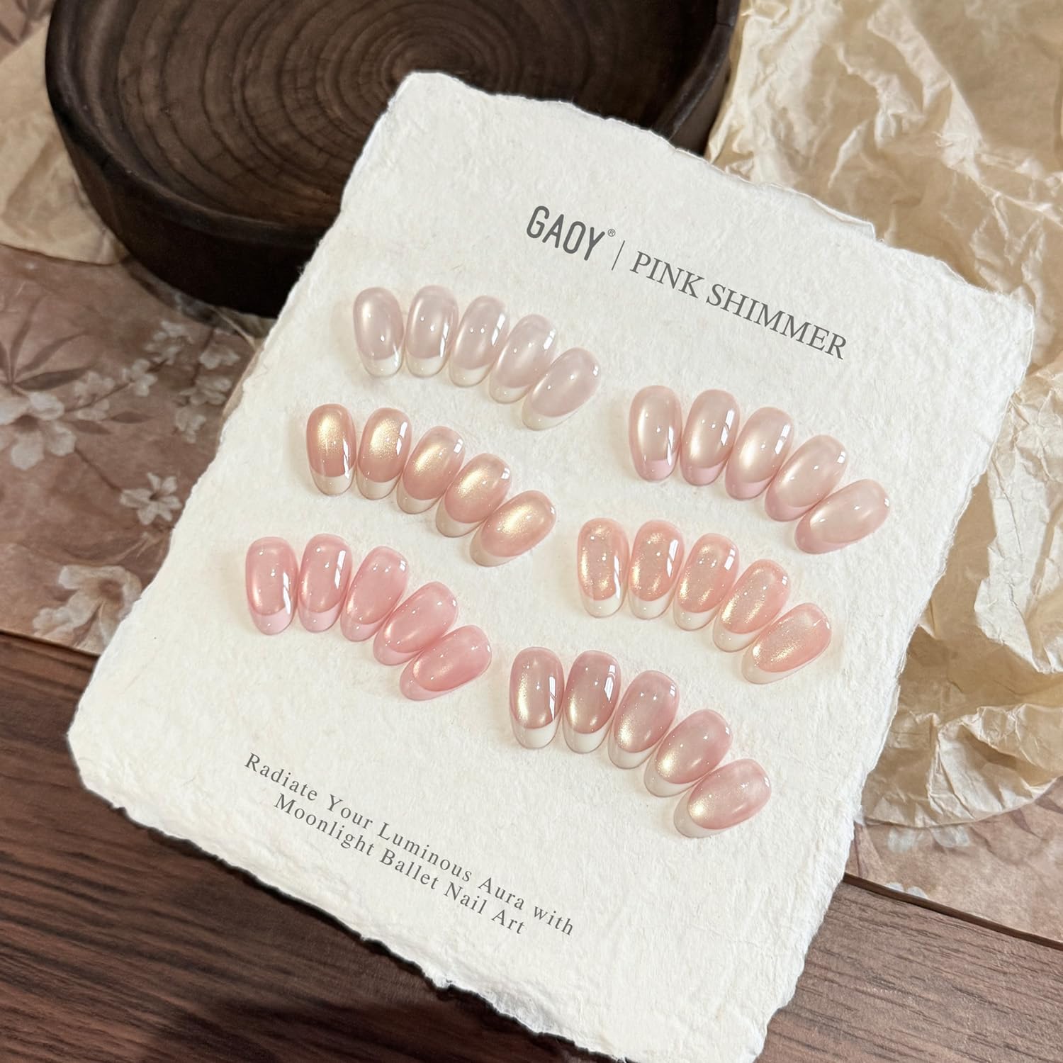 GAOY Soft Pink Cat Eye color 03 swatch with holographic flair.