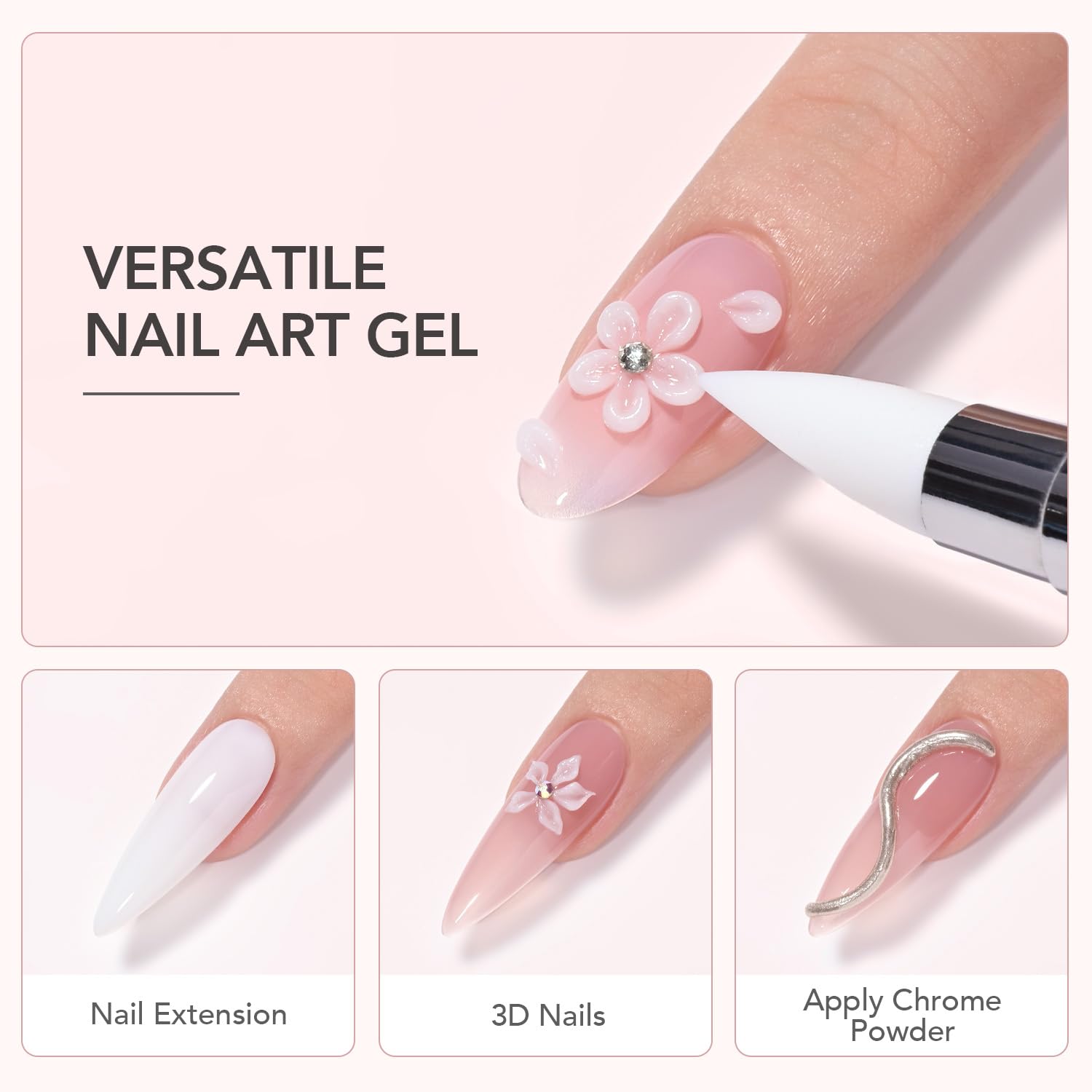 GAOY 3D sculpting capability unlocks creative nail art possibilities.